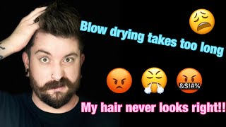 HOW TO BLOW DRY YOUR HAIR (for men/ or people with short hair)