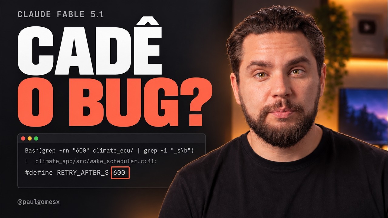 Capa do vídeo de demonstração de full-stack debugging com o Claude Fable 5.1