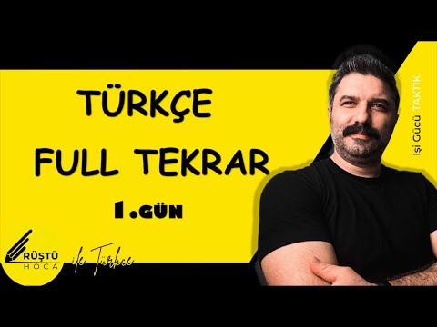 Türkçe Full Tekrar | 1.GÜN | Sözcükte ve Söz Öbeklerinde Anlam | RÜŞTÜ HOCA