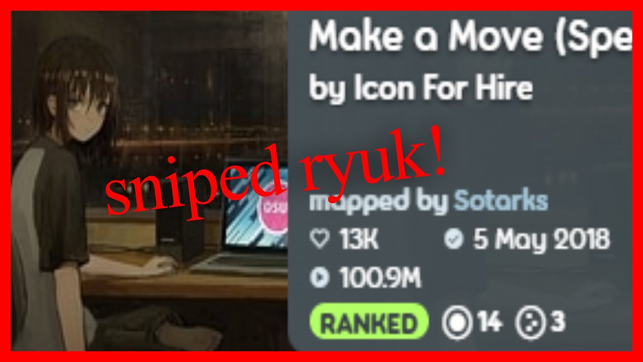 #5 on the 3rd most popular map on osu! (sniped 