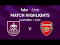 Burnley FC Vs Arsenal FC PREMIER LEAGUE HIGHLIGHTS Week 10 Fubo Canada 