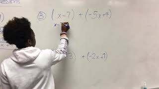Adding Linear Expressions 7th Grade Math