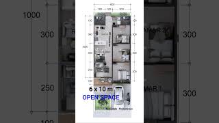 Denah Rumah 6x10 Meter 3 Kamar Tidur, Nyaman & Fungsional!