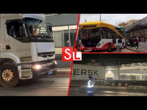 Gar BRT Khar Yalla: Un camion dérape et écrase les barrières, les vitres c@!ll@$$€£“ Lou doywar