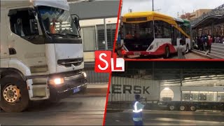 Gar BRT Khar Yalla: Un camion dérape et écrase les barrières, les vitres  c@!ll@$$€£“ Lou doywar