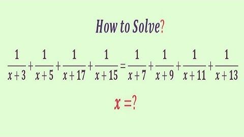 An Outstanding Algebraic rational equation | 90% Failed to crack this! | Olympiad problem |  x=?