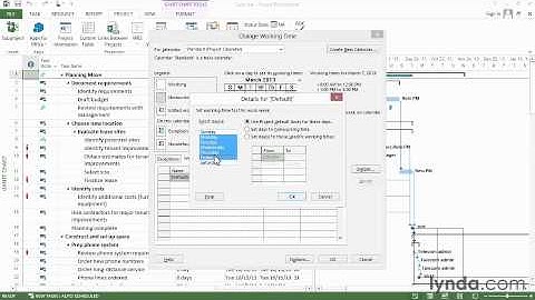 Microsoft Project 2013 Calendar