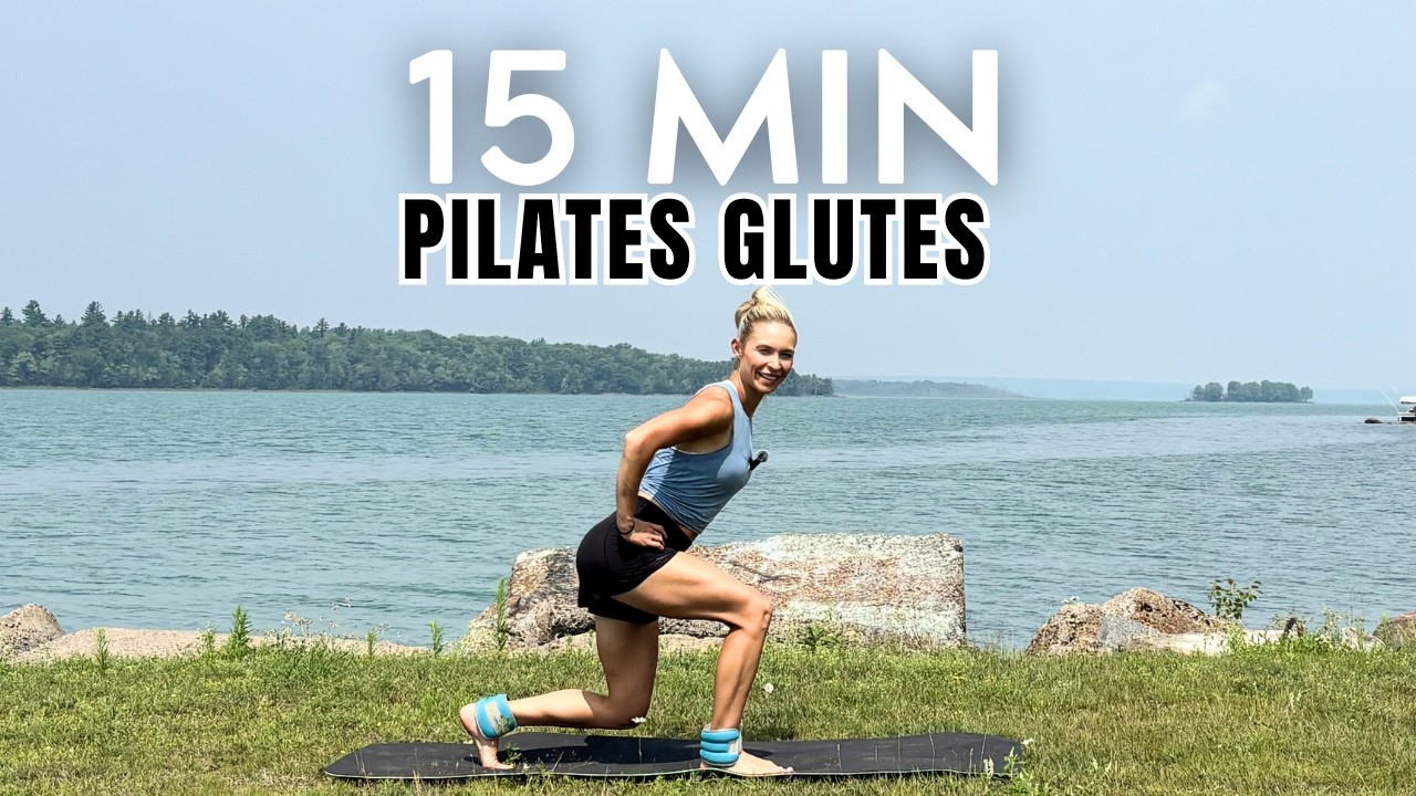 15 Minute Mat Pilates Glutes Workout,  Pilates Glutes with Ankle Weights, Under 20 Minutes Pilates