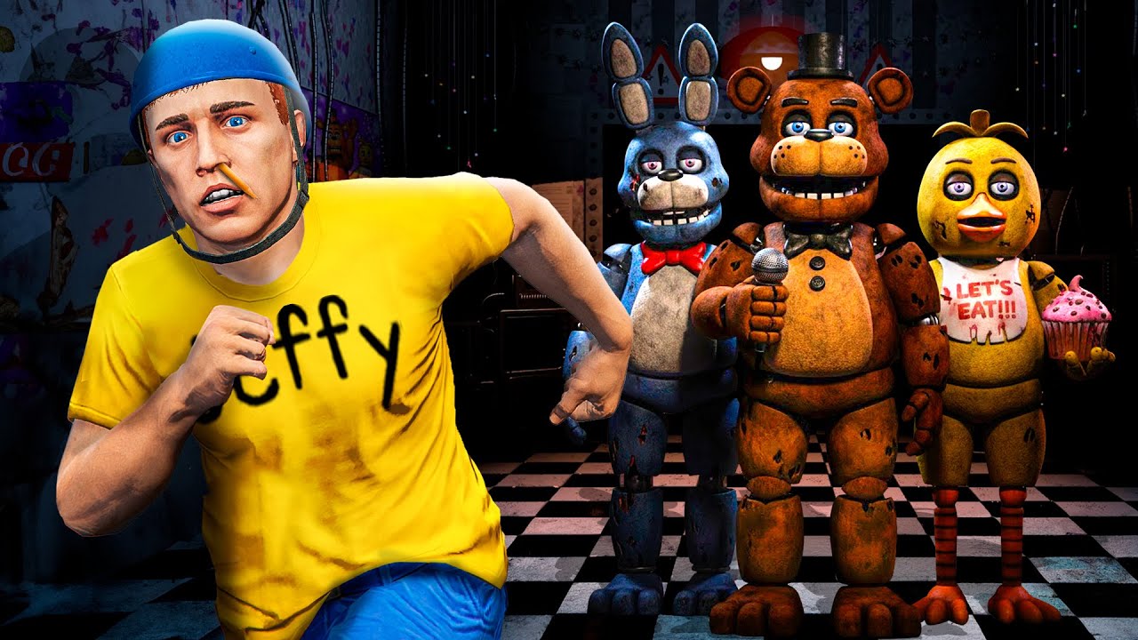 Can Jeffy Survive FNAF Animatronics in GTA 5