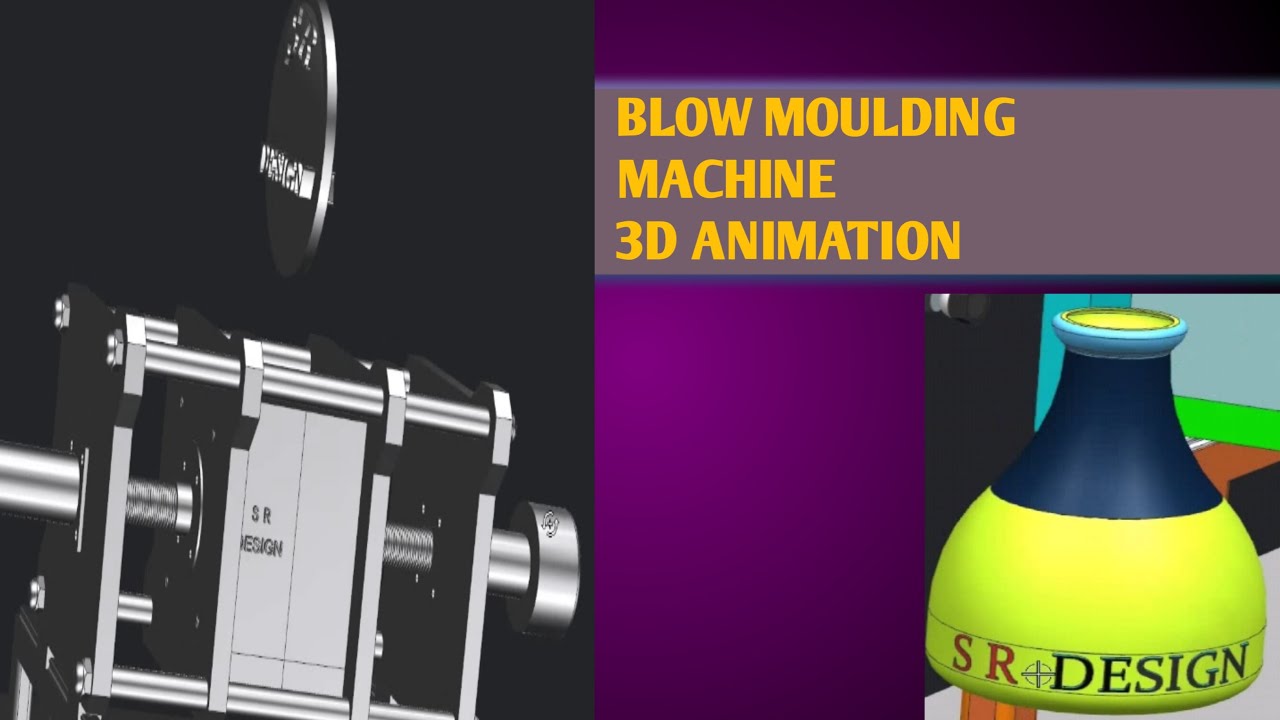 10 LTR Gallon Blow Molding Machine 3D Animation Single station YouTube