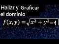 Gráfico y dominio de una función real de variable vectorial