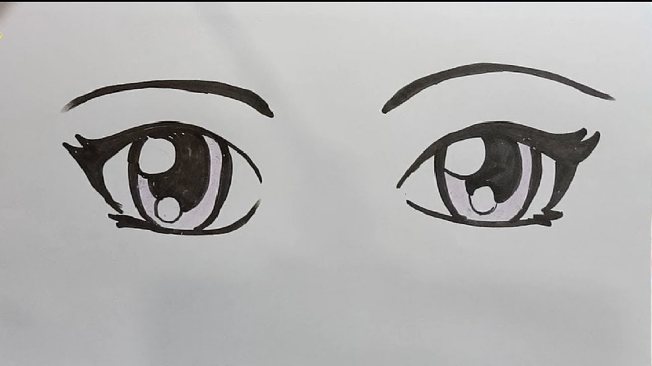 How to Draw Anime Eyes Step by Step - Crafty Morning