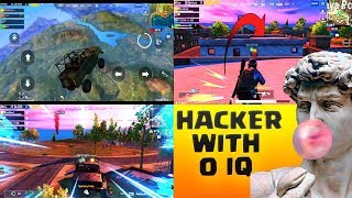 0 IQ HACKER HACKS | Jump Hack | Speed Hack | Flying Hack | No Acceleration HACK .