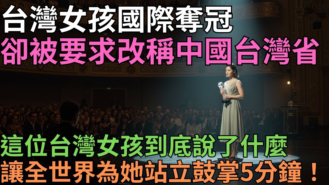 她只說了一句「我來自台灣」，竟讓全場中國代表瞬間暴怒！結局的反轉讓世界為她鼓掌5分鐘…