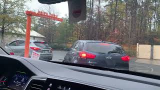 Going through a Drive Thru of Dunkin Donuts Matthews, NC