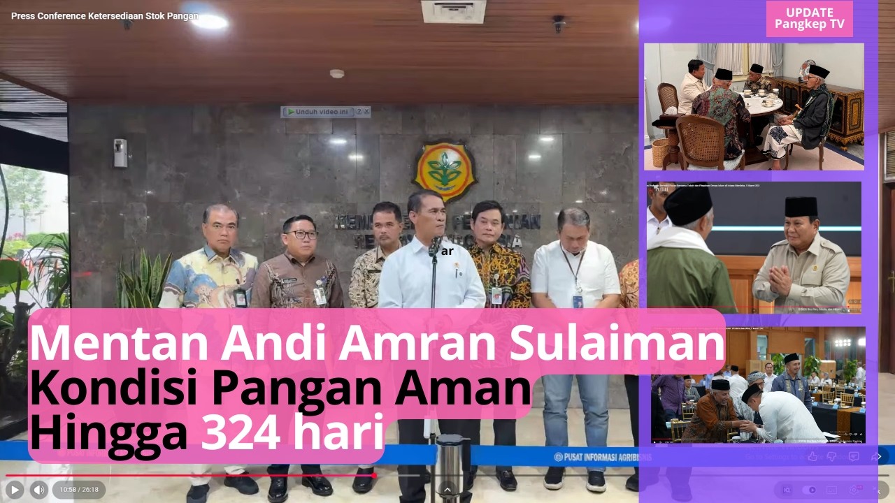 Hadapi Geopolitik GLobal dan Elnino, Mentan Andi Amran Sulaiman Pastikan Stok Pangan Indonesia Aman