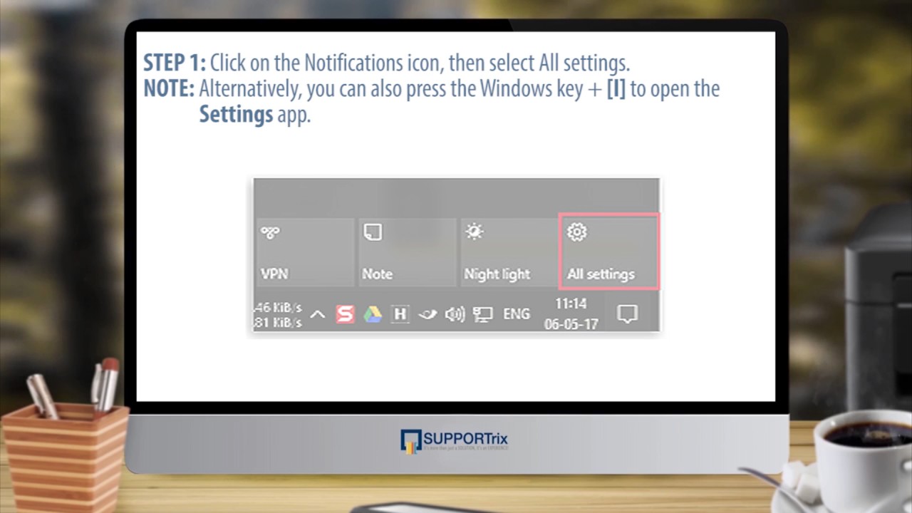 SUPPORTrix - How to Configure Windows 10′s Night Light Feature