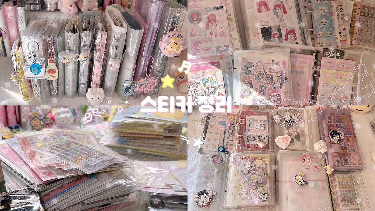 シール収納 ୨୧ バインダー整理‪໒꒱. ﾟ作業動画 / 스티커정리 / 바인더정리