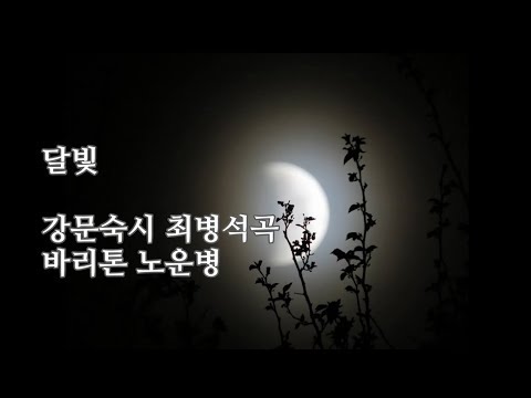 달빛(강문숙시 최병석곡) 바리톤 노운병