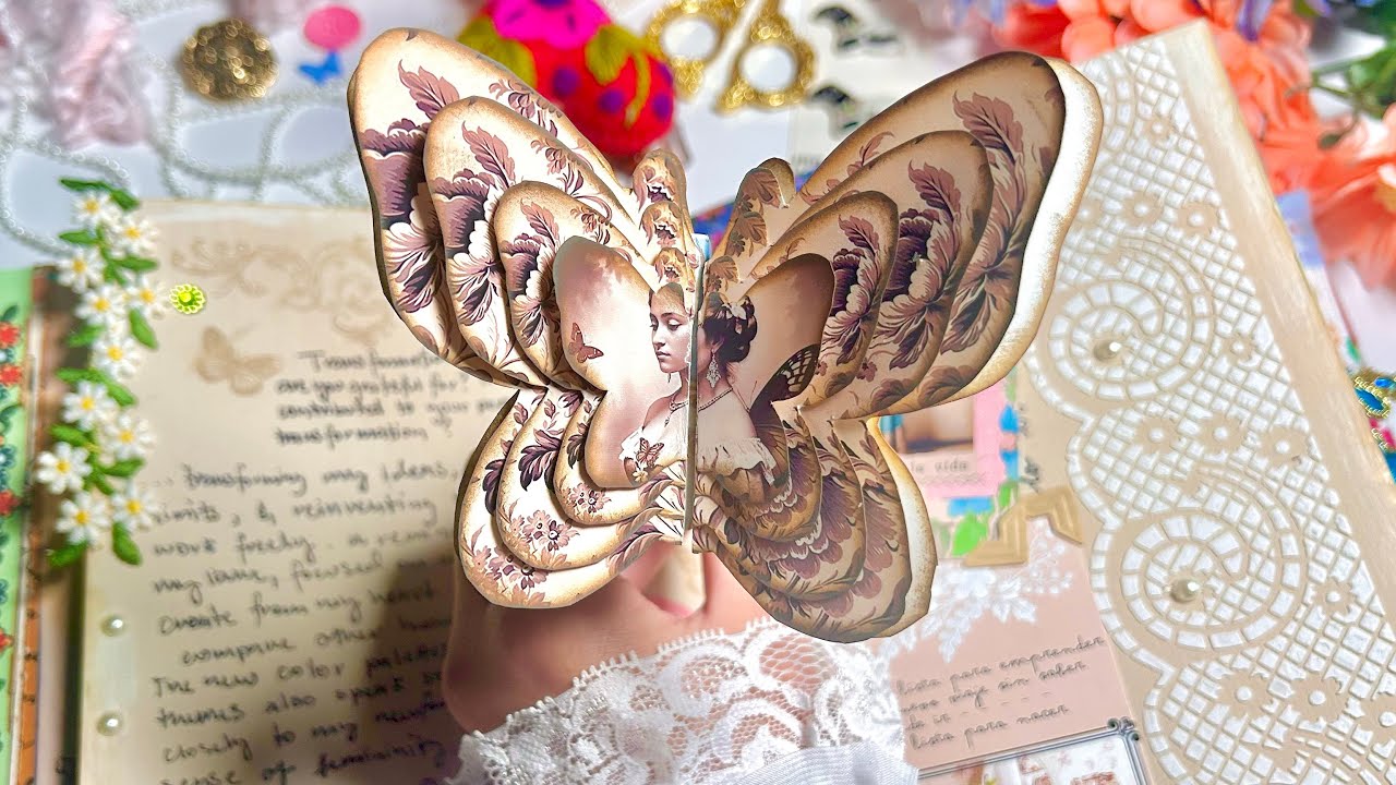 DIY Easy 3D Butterfly Bookmarker Tutorial for your Junk Journals