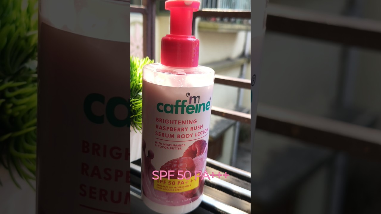 Morning skincare ✨||mCaffeine Brightening Raspberry Body lotion|| 