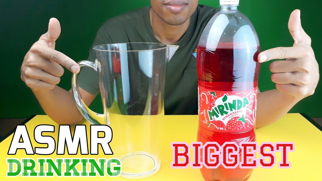 ASMR Drinking Soda Mirinda Strawberry Flavor | Biggest | Challenge | EP.22 I BoonTube