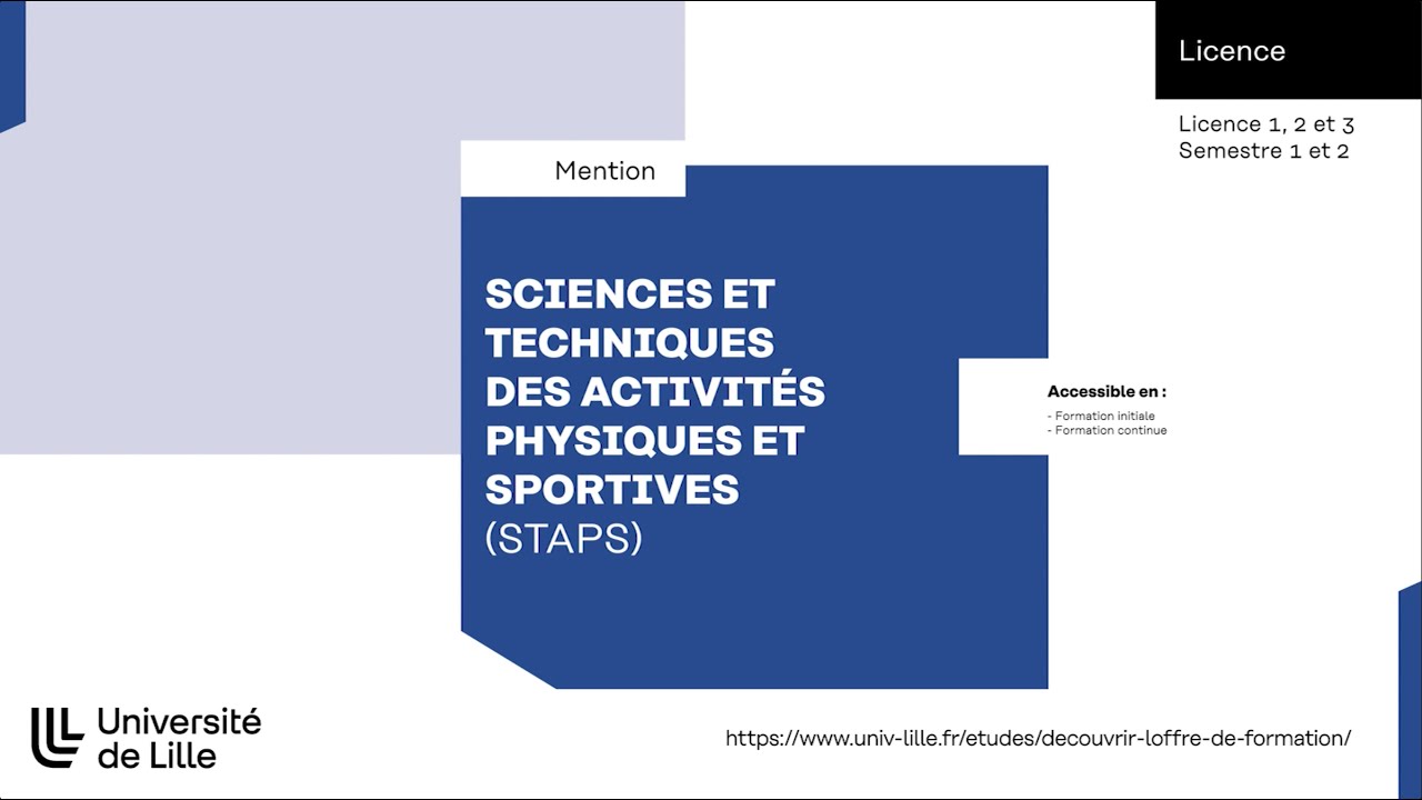 Licence 2 STAPS - Management du Sport (MS)
