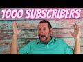 I Hit 1,000 Subscribers (thank you)