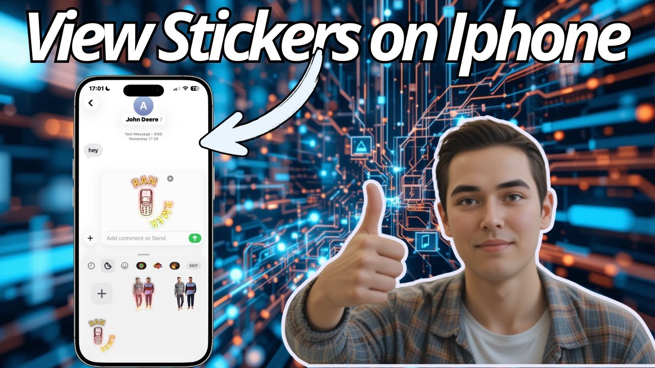 Как просматривать стикеры на iPhone | Использование в сообщениях и фотографиях (2026)