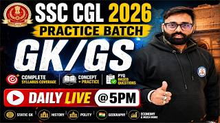 🔥 SSC CGL 2026 GS/GK Practice Batch | Complete Syllabus + PYQ + Daily Live Classes | Day-4 🚀