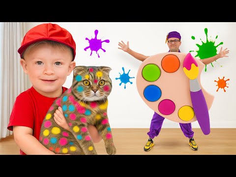 فوضى الألوان! آدم وأمه ضد لوحة الألوان الحية