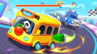 베이비 팬더 스쿨버스 레이싱 - 나만의 버스를 만들고, 경주하고, 우승하세요! - 어린이 만화 - 베이비버스 게임 screenshot 4