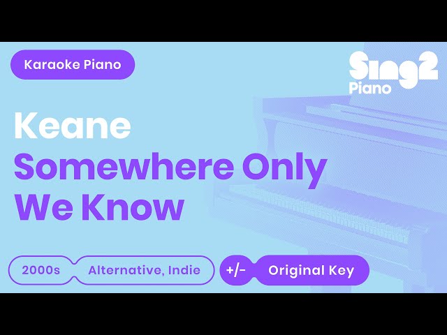Keane - Somewhere Only We Know (Karaoke Piano) class=