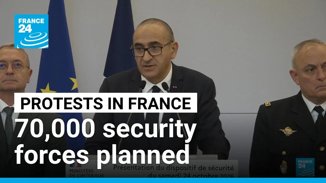 French Interior Minister holds presser on security arrangements ahead of protests • FRANCE 24