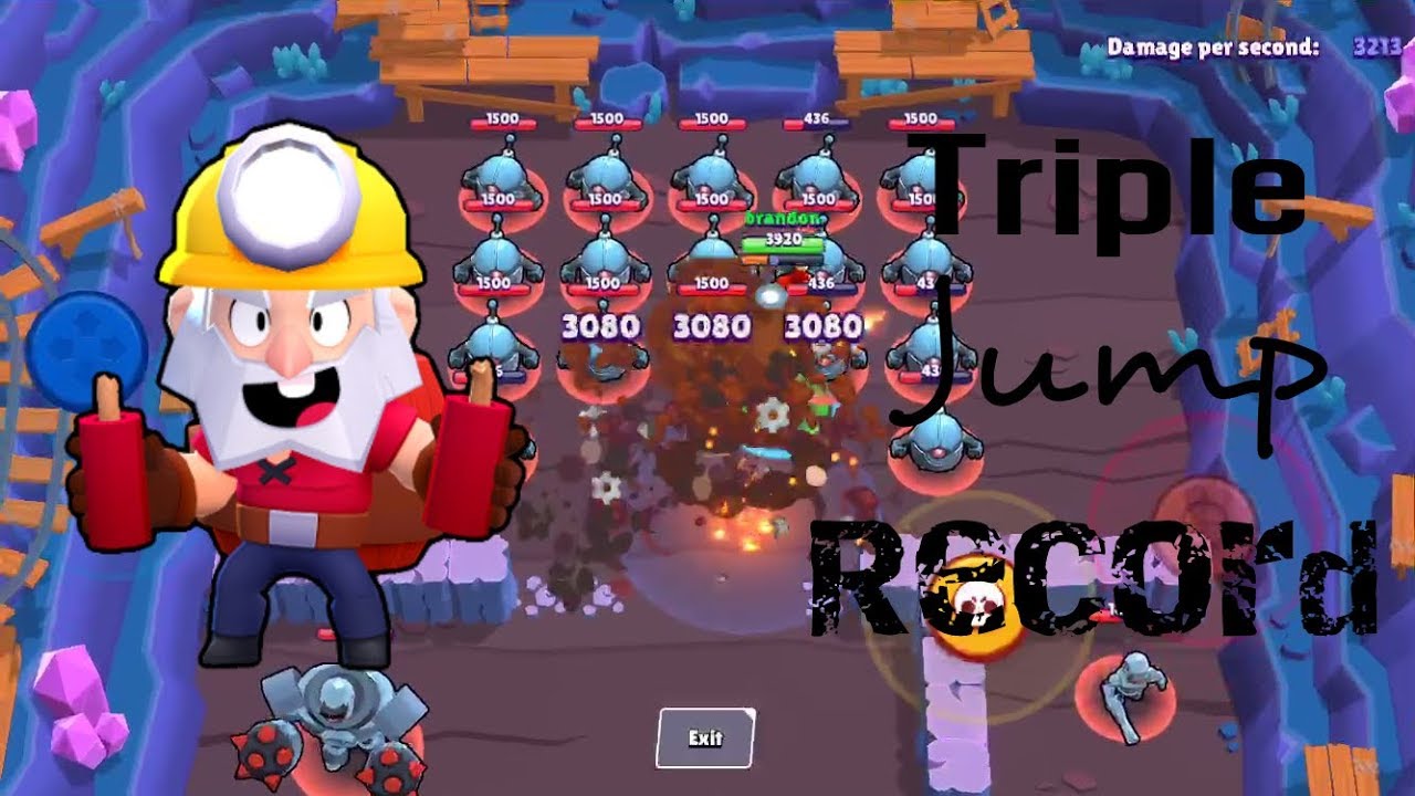 8 Triple Jumps! Dynamike Triple Jump Record?! Brawl Stars