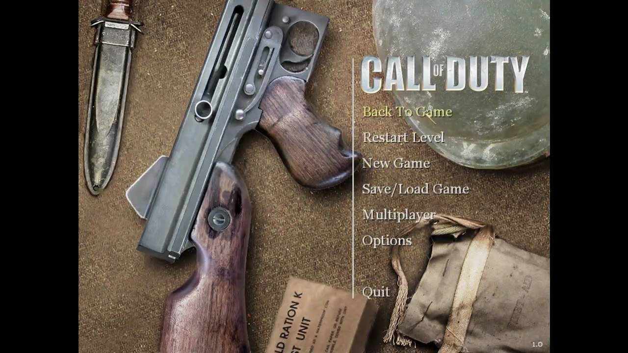 call of duty 1 save game