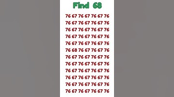Find the number 68 only 5 seconds 💯🔥#foryou #viralshort @Quizland8
