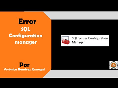 Error en SQL Server Configuration Manager