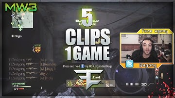 FaZe Agony: 5 CLIPS, 1 GAME! (MW3 Clips & Funny Moments)