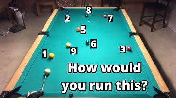 I run out a 9 ball pattern a bunch of different times + my favourite way