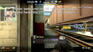 CS:GO de_train Classic Terro Pistol Round - Outer Execution Tactic by NiP vs n!faculty