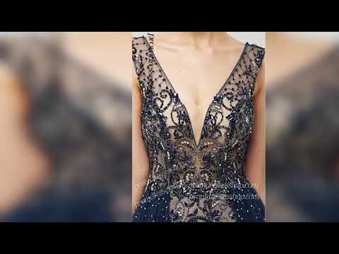 dramatic-v-neck-patternedly-beaded-sheer-tulle-overlay-red-carpet-gown