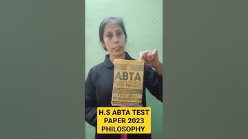 H.S ABTA TEST PAPER 2023 PHILOSOPHY #shorts #shortvideo #shortsvideo #shortsfeed #shortsfeeds