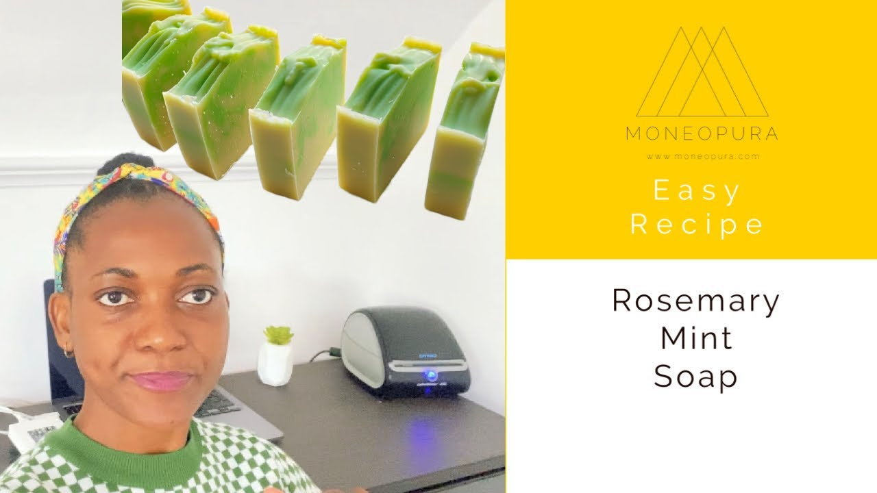 ROSEMARY MINT SOAP - EASY DIY RECIPE - COLD PROCESS SOAP - RECIPE INCLUDED - UK YOUTUBER