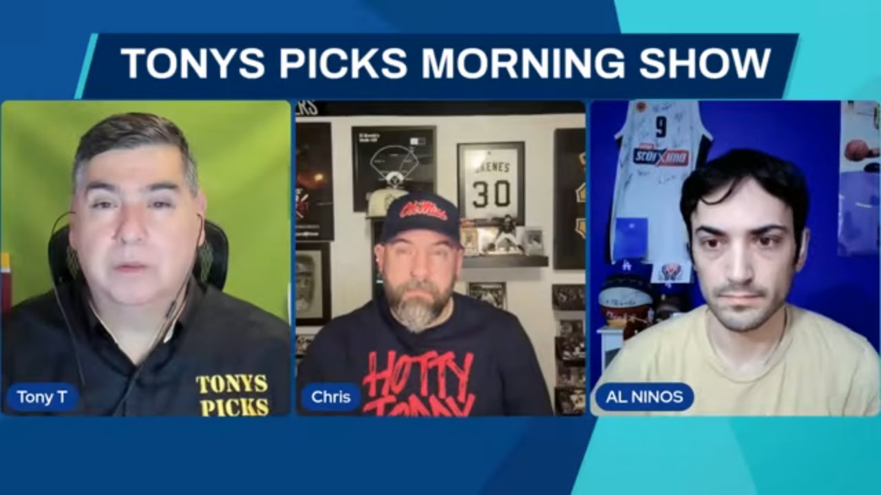 Live NCAAF NBA NCAAB NHL Picks Tonys Picks Morning Show 1-8-2026