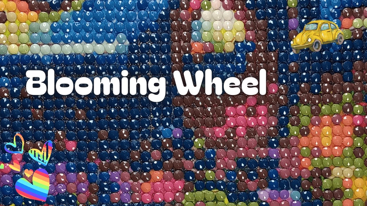 Real Time Diamond Painting ASMR 💎 Rainbow Beetle Journey 🌈 Blooming Wheel