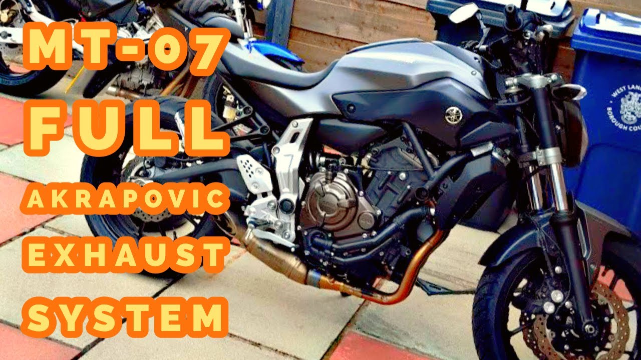YAMAHA MT07 AKRAPOVIC EXHAUST BAFFLE IN AND OUT YouTube