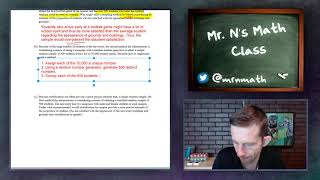 Famous AP Statistics Topic 3: FRQ Set #1 Net Worth