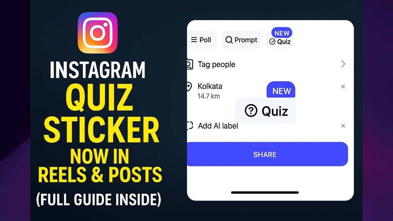 NEW Instagram QUIZ Sticker 🔥 | How to Use It on Reels & Feed Posts (2025 Update)