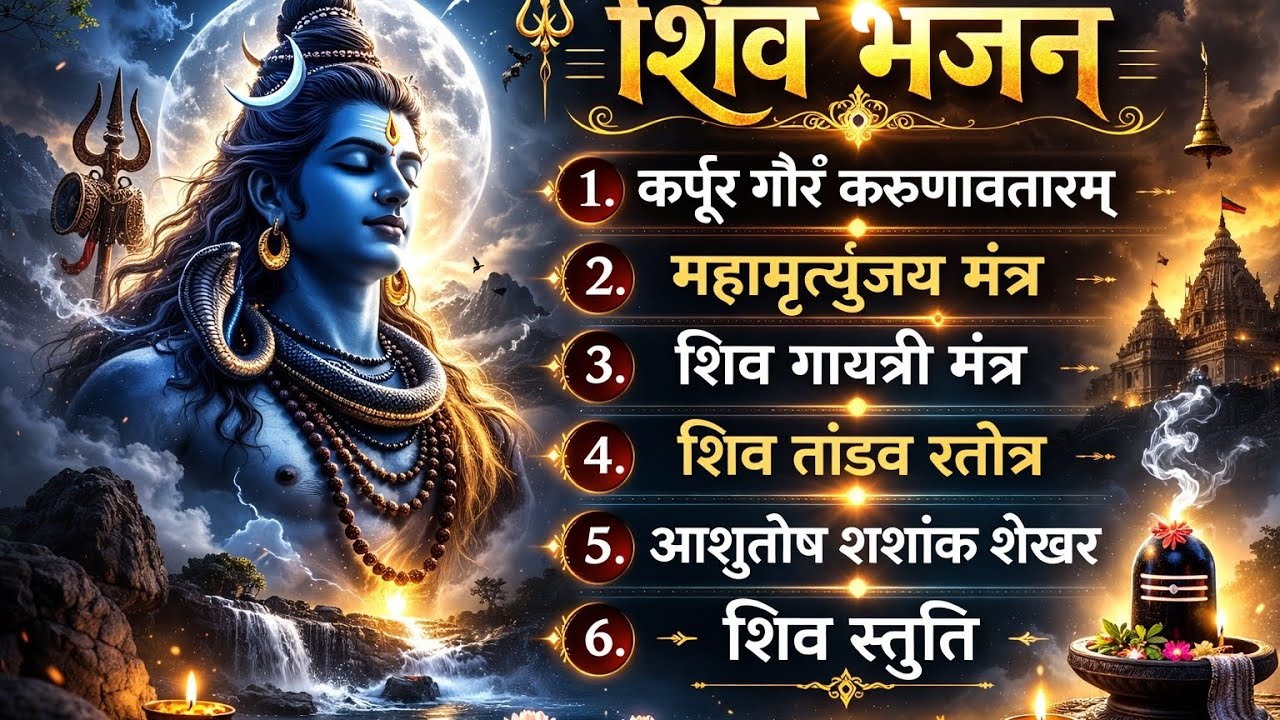 Shiv bhajan 🔱🕉kapurgauram 🔱mahamrutyunjay mantra|shiv gaytri mantra|shiv tandav strotr |ashutosh |
